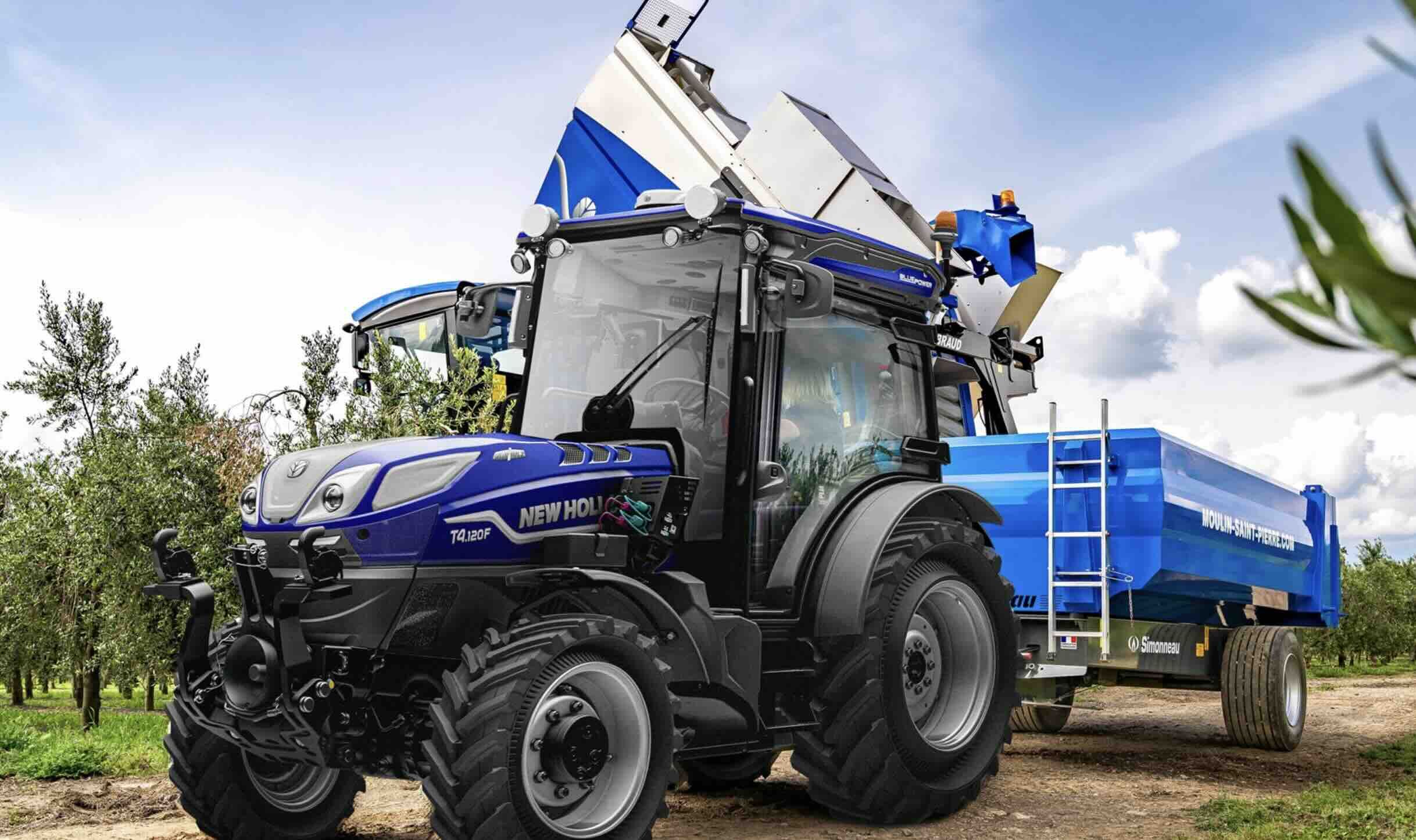 Le T4.120F sera disponible à partir de mi-2026 dans la version exclusive Blue Power, avec une peinture métallisée bleu nuit distinctive, une calandre chromée, des jantes argentées (Crédit photo : New Holland)