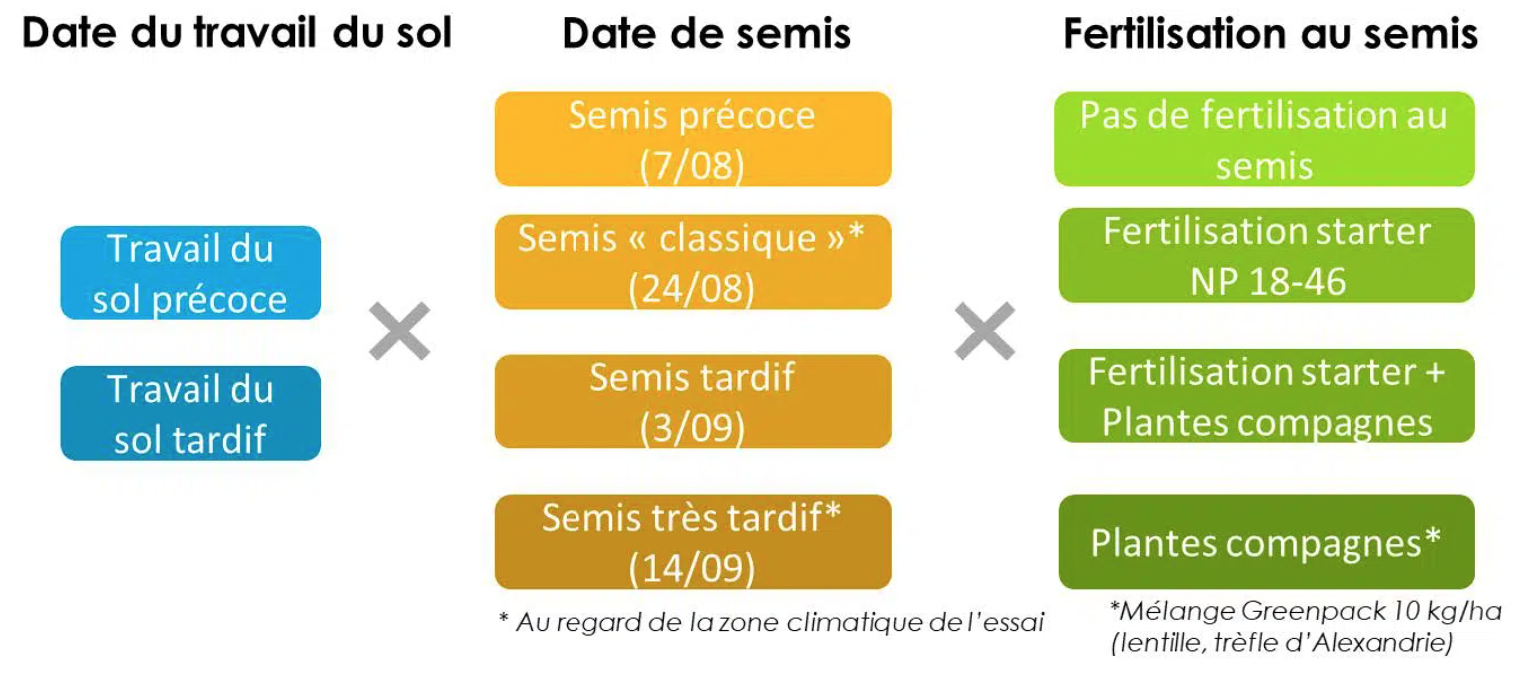 Les modalités de la plateforme Secure Colza en 2020-2021 (Source : Agrosolutions)