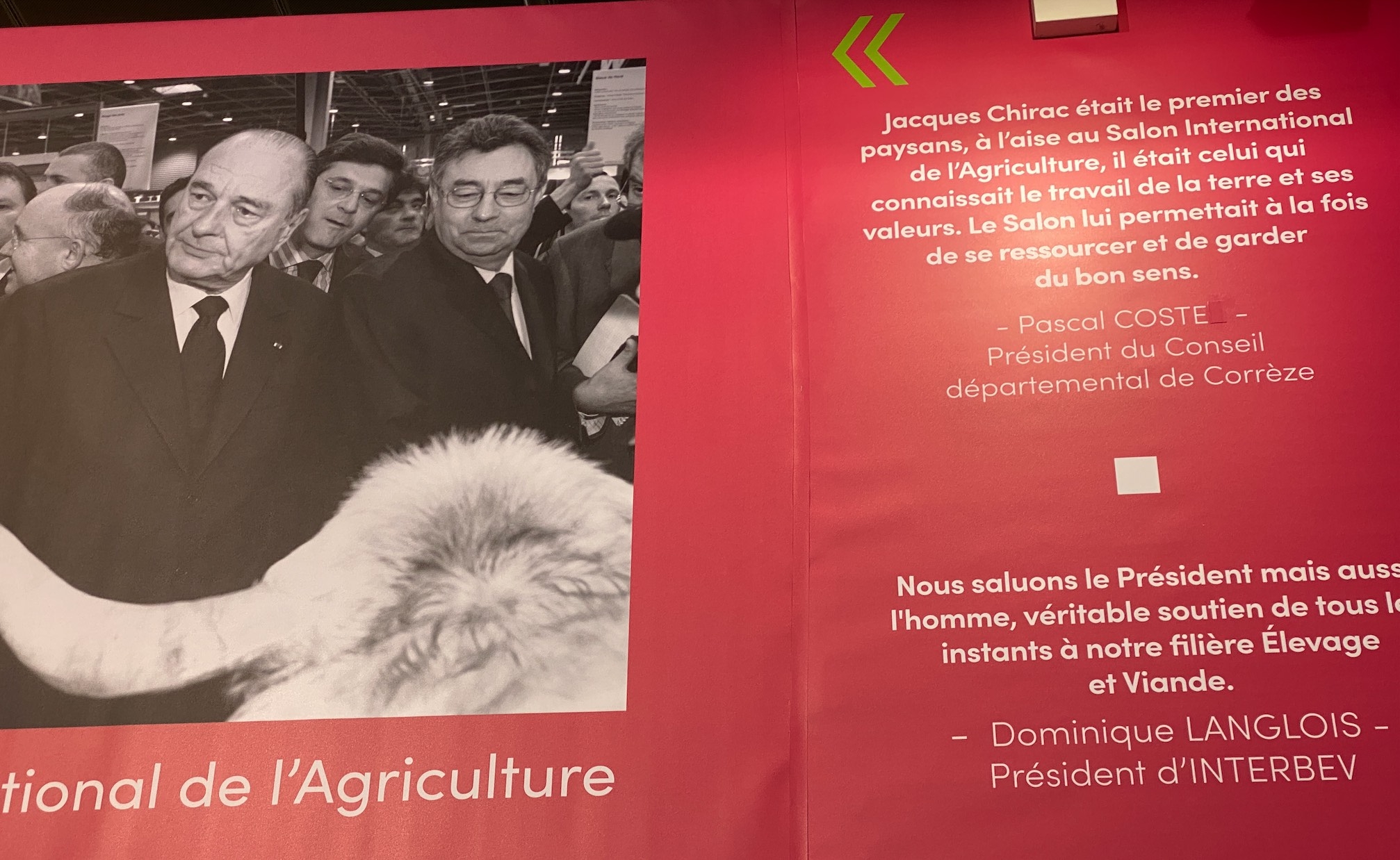 L’hommage du Salon de l’agriculture à Jacques Chirac en 2020, quelques mois après sa disparition