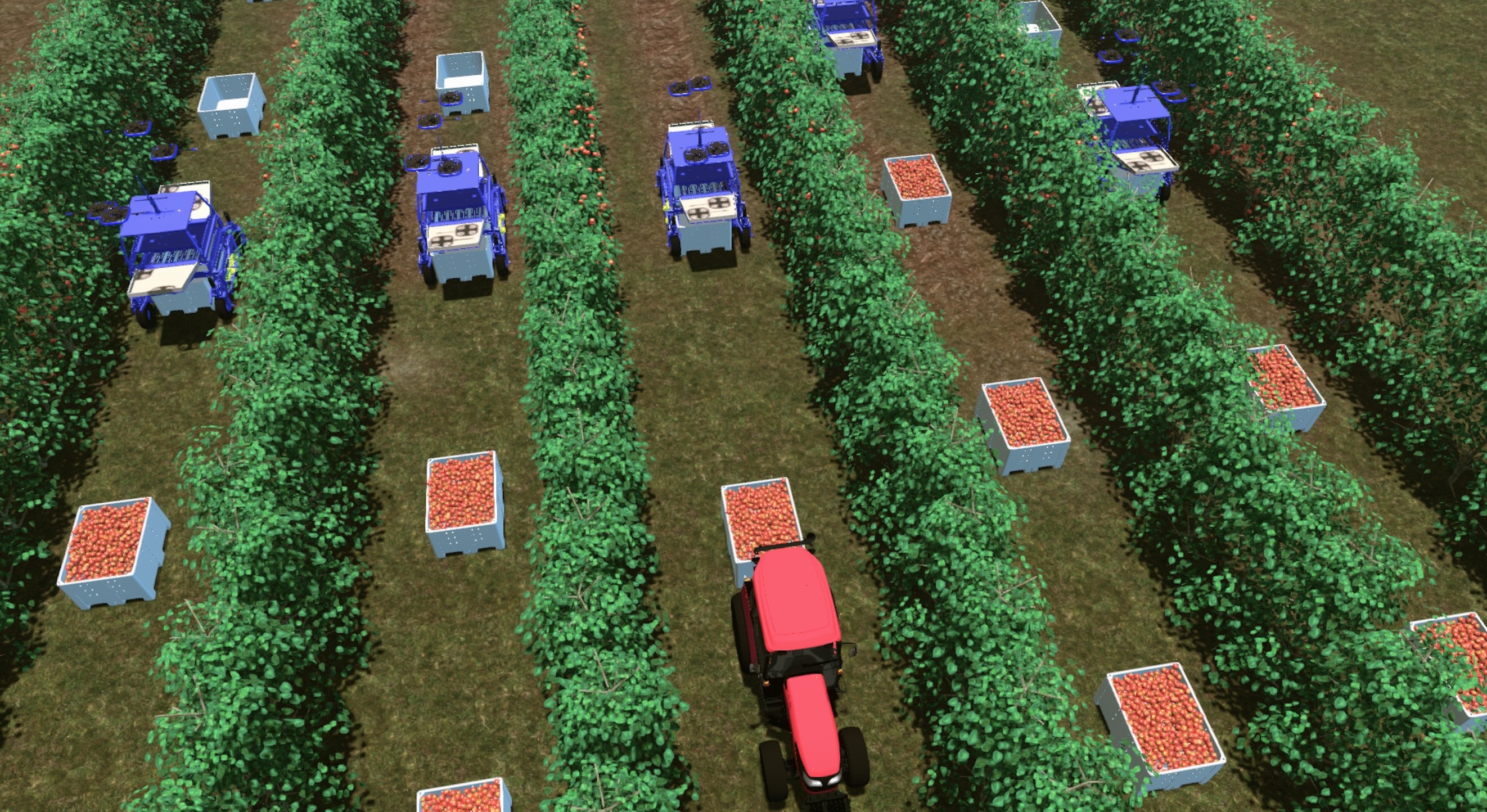 Les constructeurs poussent l’automatisation jusqu’au transport des palox, avec différentes variantes logistiques