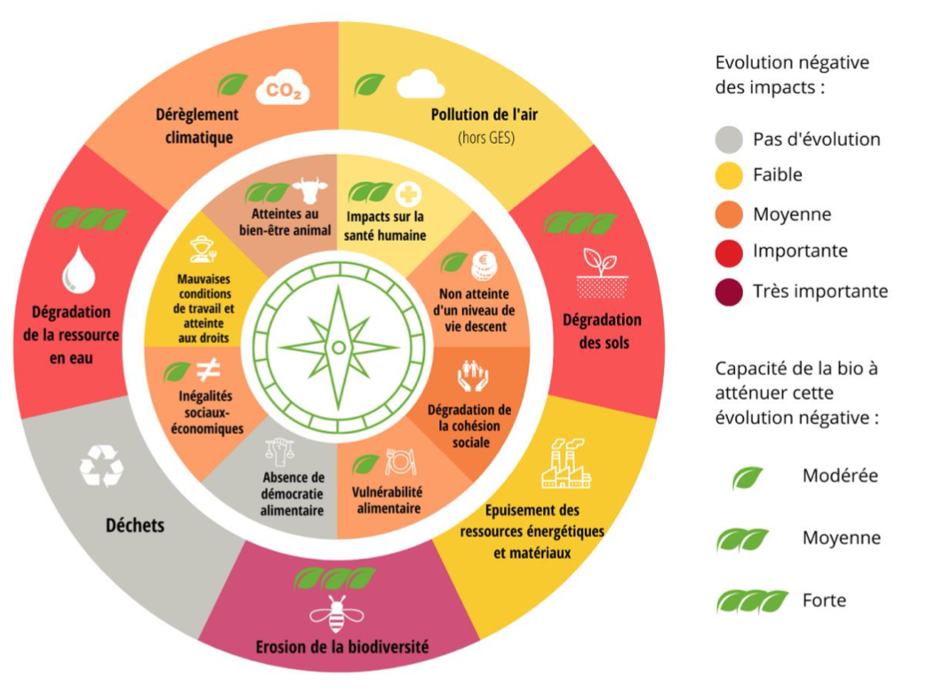 Capacité de l’élevage agroécologique à infléchir les impacts des trois tendances de concentration- agrandissement, spécialisation et intensification des élevages bovins français (Source : FNH)