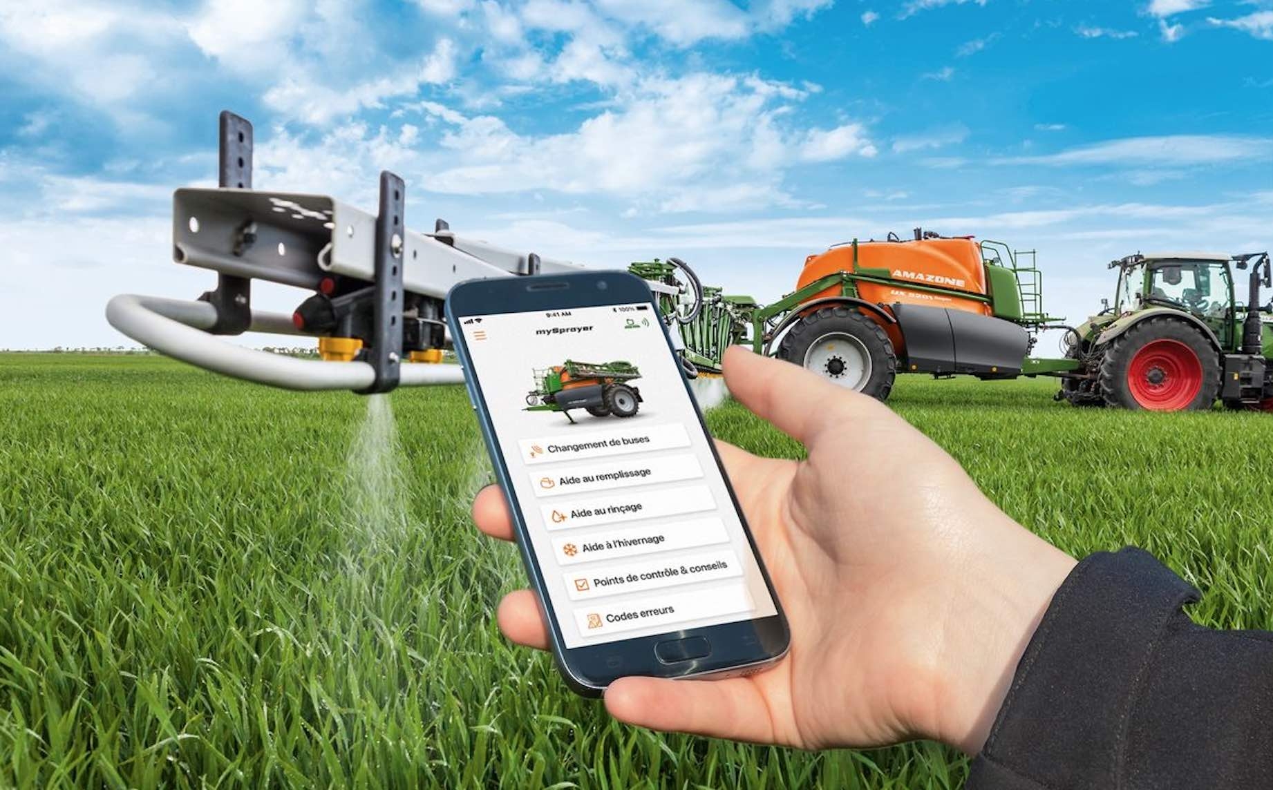 Application pour smartphone « MySprayer » (Crédit photo : Amazone)