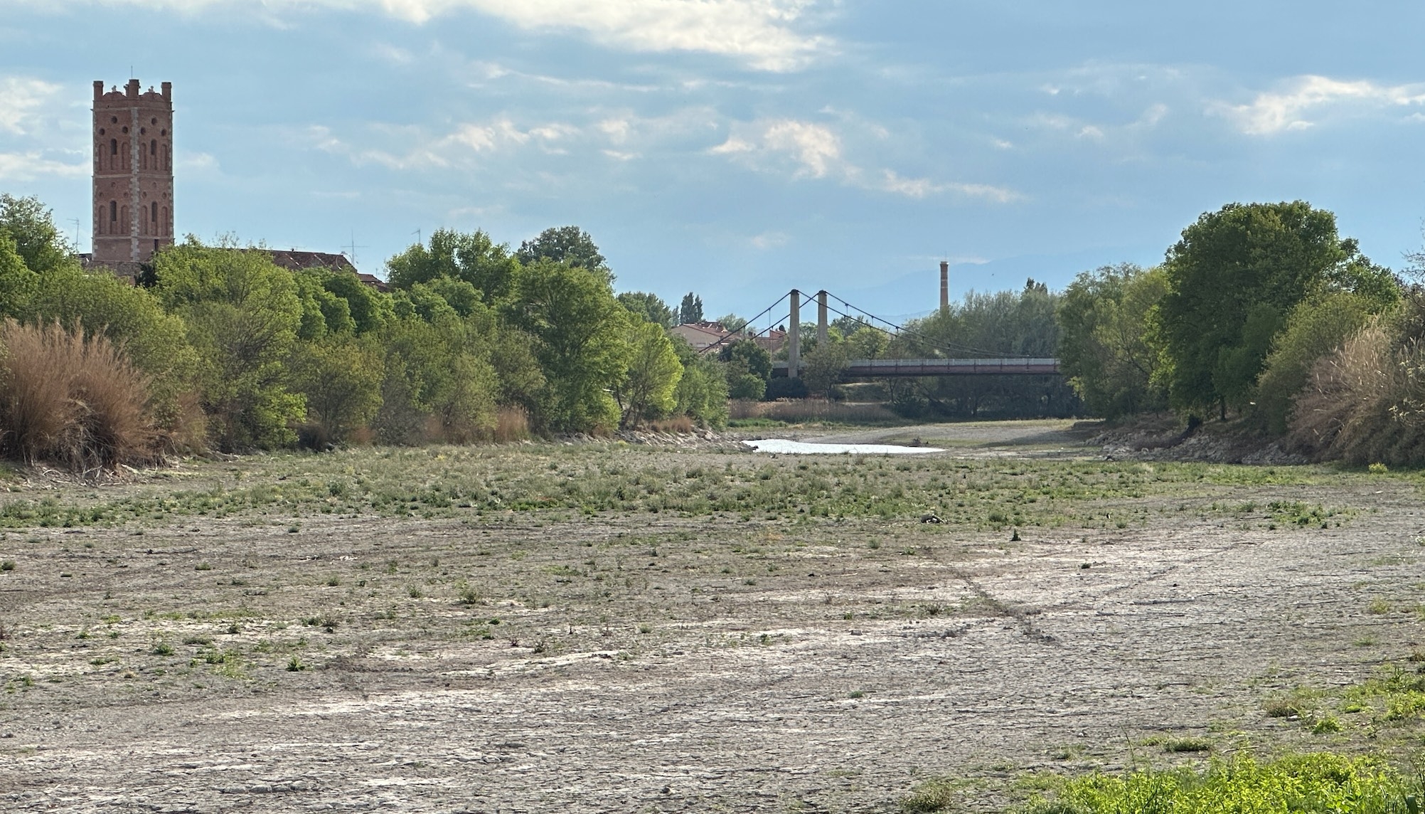 L’Agly à Rivesaltes (Pyrénées-Orientales) au début du mois de mai