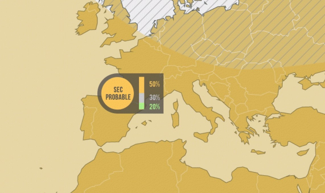 La probabilité d’un scénario plus sec que la normale est majoritaire (Crédit : Météo-France)