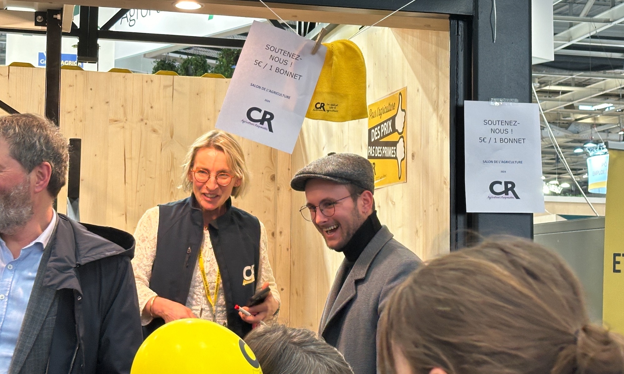 Véronique Le Floc’h, présidente de la Coordination rurale, sur son stand, au Salon de l’agriculture