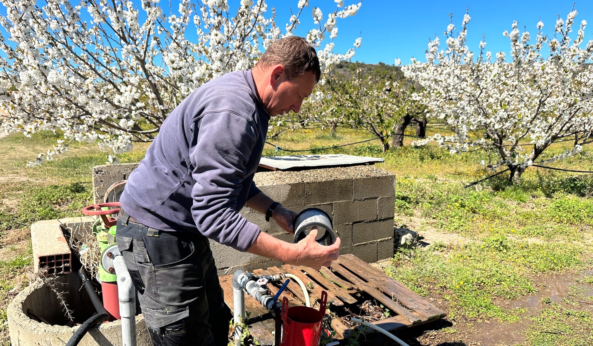 Pour la première fois en 25 ans, David Cazes est confronté à des restrictions d’irrigation dès l’entame de la saison