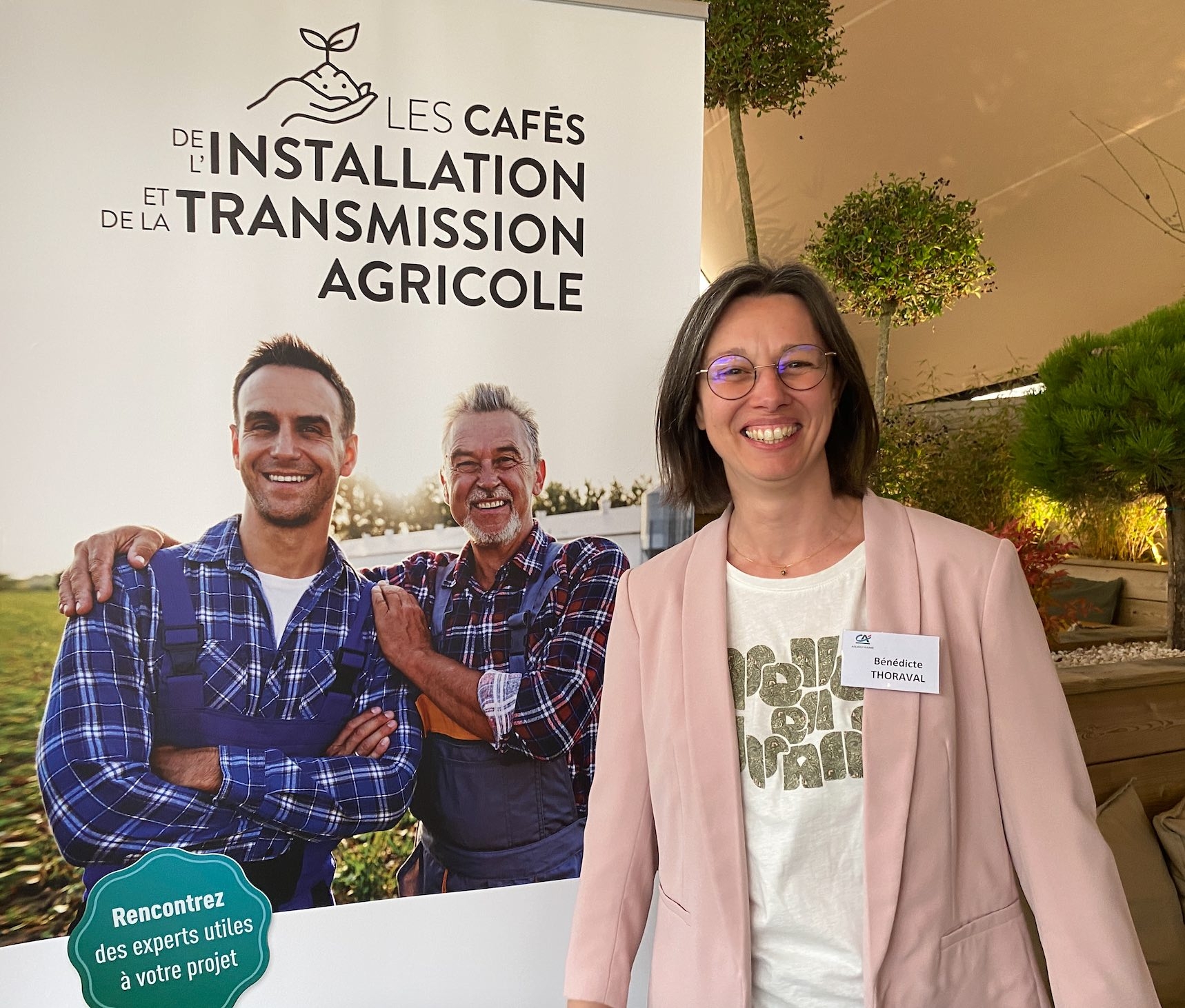 Bénédicte Thoraval, grand « manitou » du Café de la transmission et de l’installation au Crédit agricole Maine Anjou : « Au sein du réseau d’agence, on essaie de faire jouer « radio tam-tam » entre conseillers pour mieux identifier les NIMA »