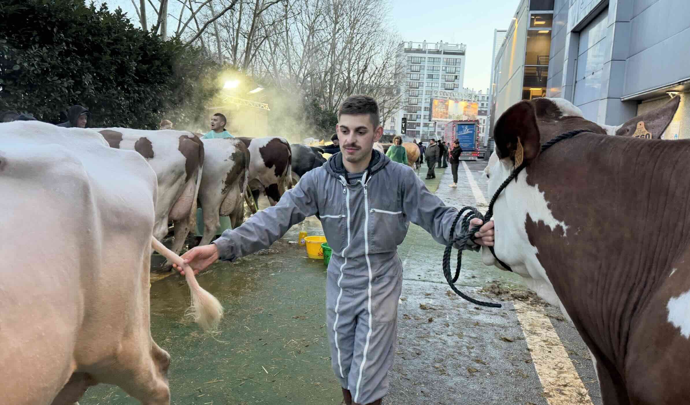 Tanguy Chapuis et Pocahontas au Salon de l’agriculture le 26 février