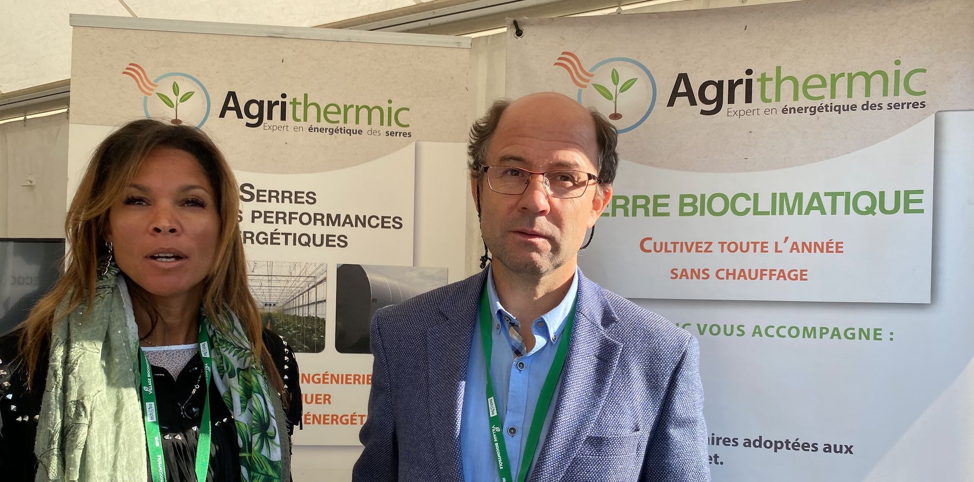 Isabelle Gueret, chargée du marketing, et Vincent Stauffe, président d’Agrithermic, entament la commercialisation des Tubutubes à l’occasion de Tech&Bio