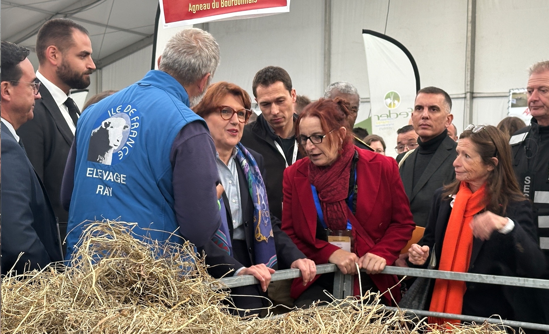 Annie Genevard, aux côtés de Michèle Boudoin, présidente de la FNO, le 3 octobre au Sommet de l'élevage (Crédit photo : R. Lecocq)