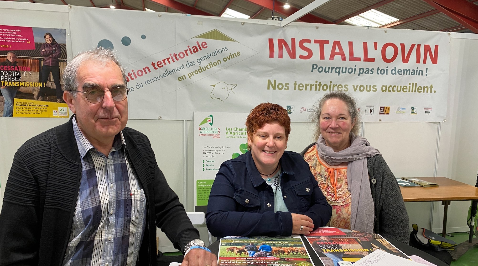 Christian Poncet, Sandrine Mary et Aline Rey, respectivement conseillers et conseillères au PAI, à la Chambre et au RDI de l’Aveyron