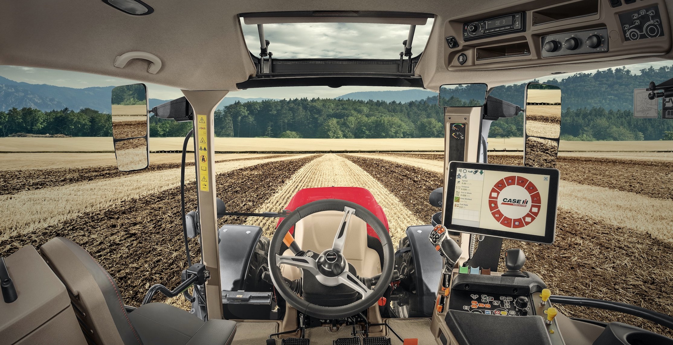 La nouvelle cabine arbore le nouvel écran AFS Pro 700 Plus avec écran vitré, type tablette, haute résolution 35% plus large, à revêtement anti-reflets et anti-traces