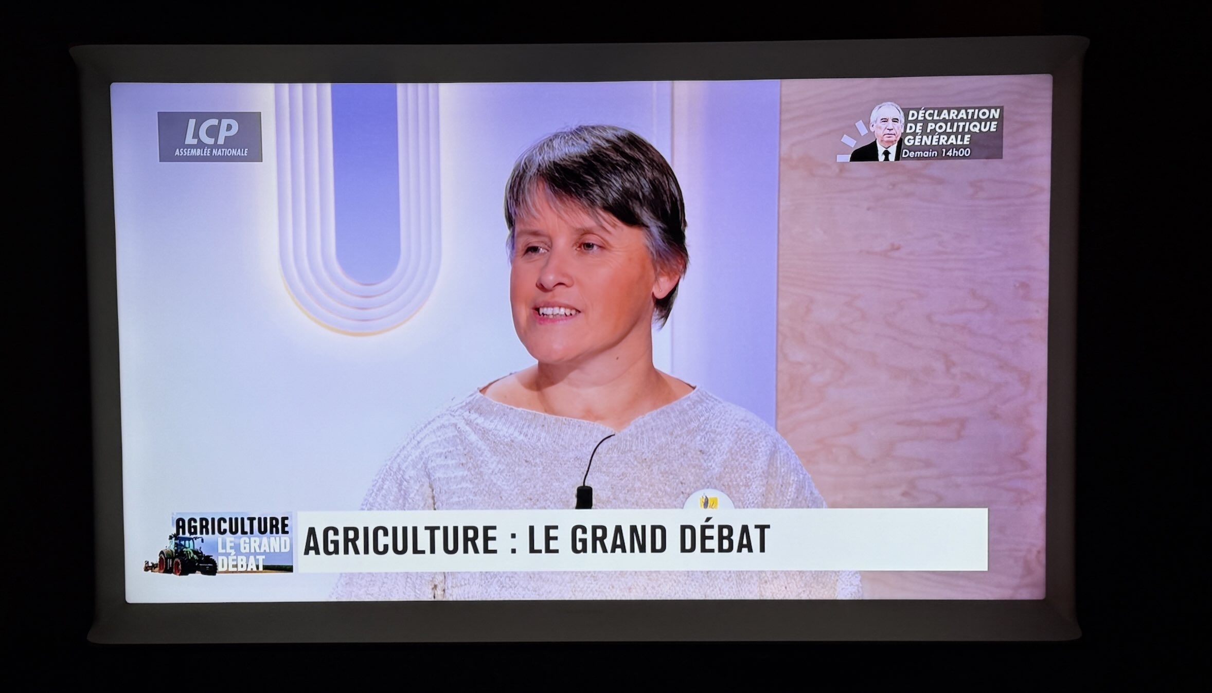 Laurence Marandola, porte-parole de la Confédération paysanne © LCP-Assemblée nationale